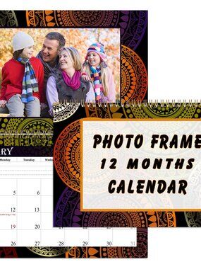 2027 Photo Frame Wall Spiral-bound Calendar - 12 Months (Edition #016)